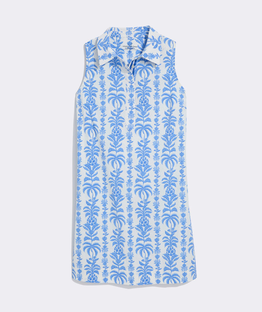 Printed Pippa Harbor Dress -  Breaker Palm Stripe