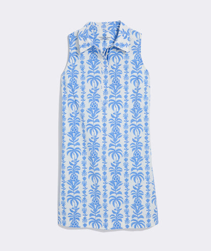Printed Pippa Harbor Dress -  Breaker Palm Stripe