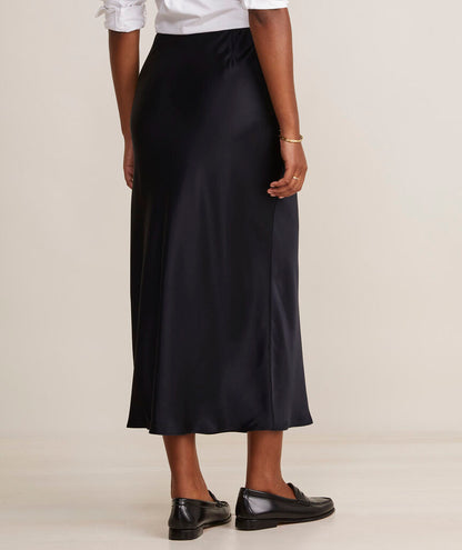Silky Slip Skirt - jet Black