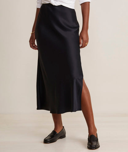 Silky Slip Skirt - jet Black