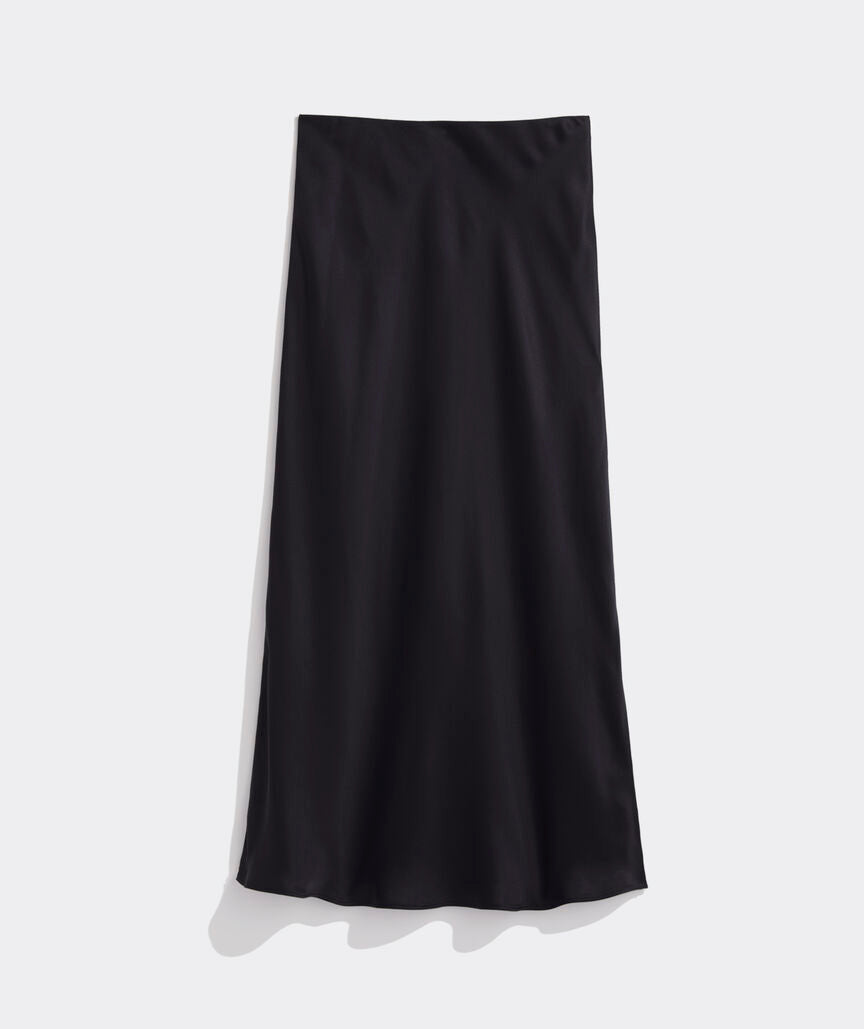 Silky Slip Skirt - jet Black