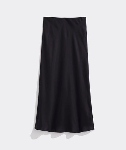 Silky Slip Skirt - jet Black