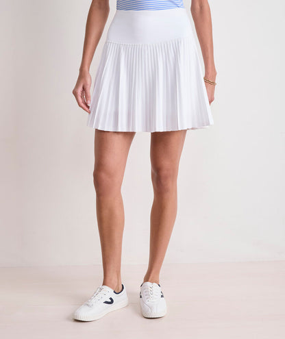Performance SeaBreeze Pleated Skort - White Cap