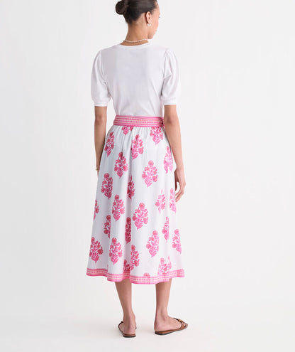 Wren Wrap Skirt - Floral White Cap