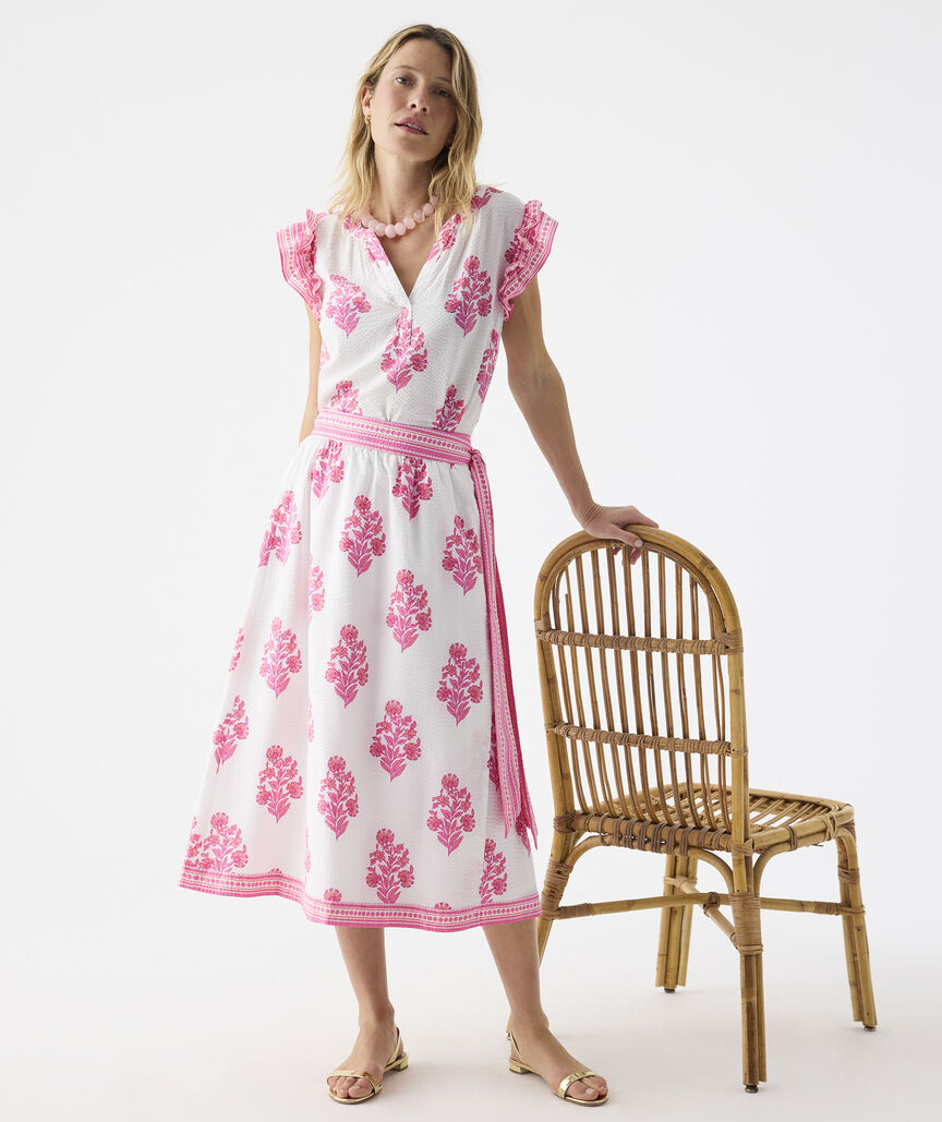 Wren Wrap Skirt - Floral White Cap