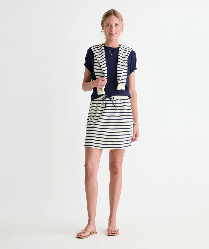 Dreamcloth® Mini Skirt - Stripe Nautical Navy