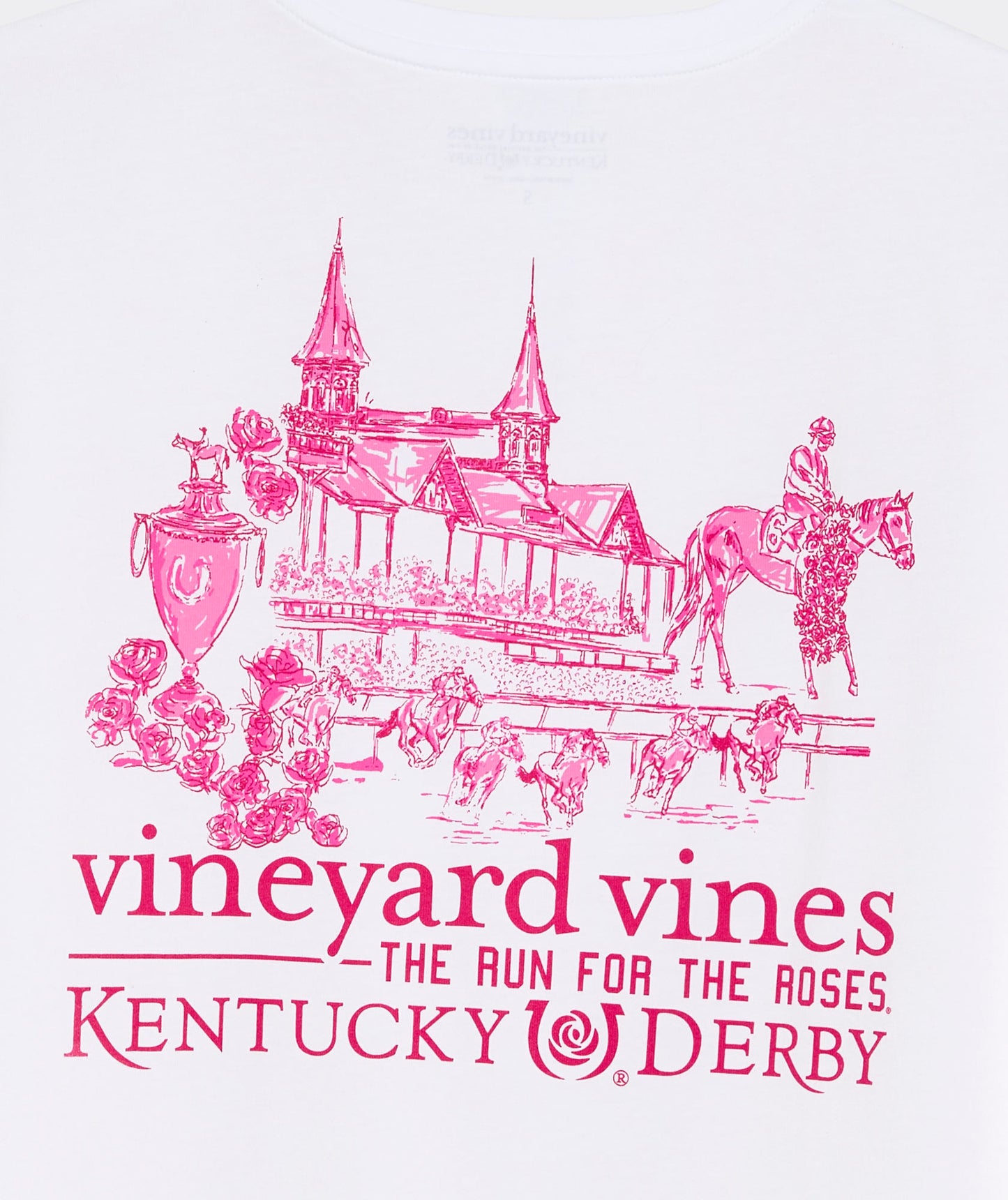 Kentucky Derby Women's Run For The Roses Scenic Short-Sleeve Pocket Tee