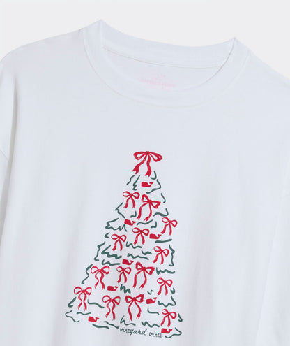 Women's Bow Tree Long-Sleeve Boxy Tee