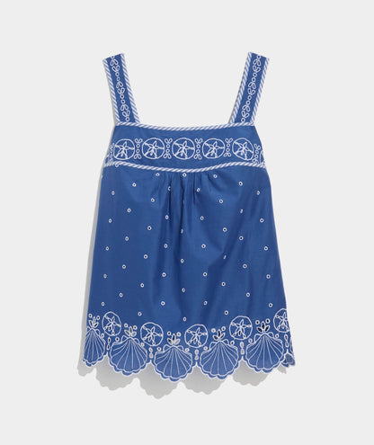 Serena Eyelet Top - Moonshine