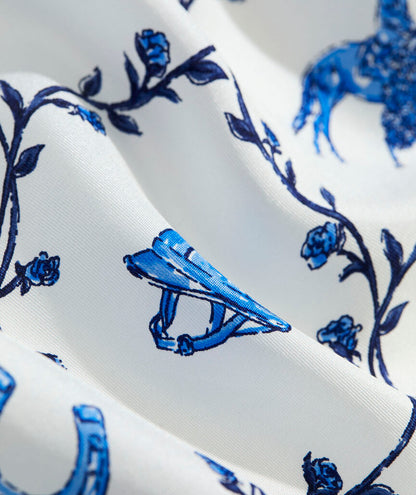 Kentucky Derby Women's Silk Scarf - Serenity Blue