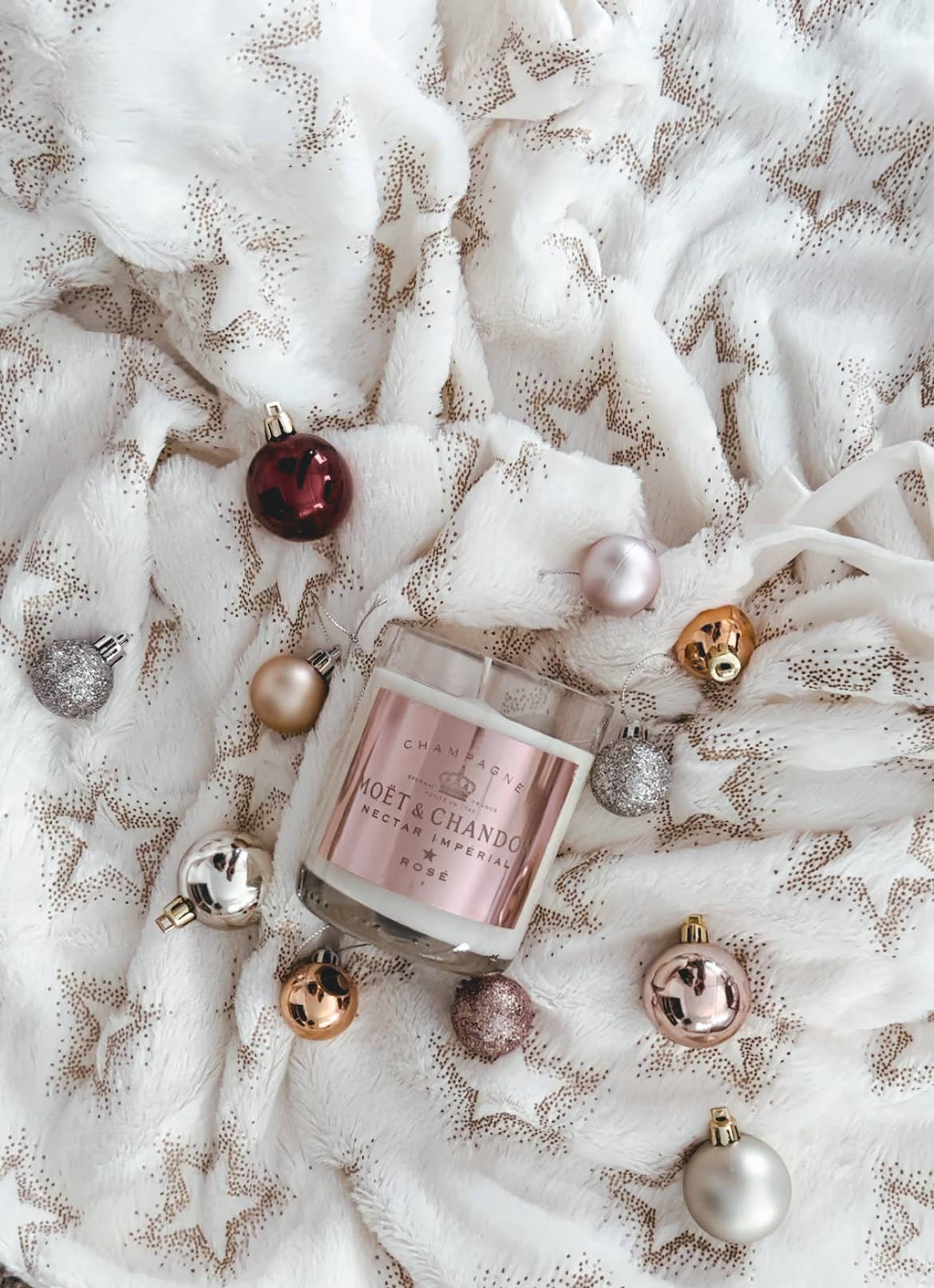 Recycled Moet Rose Candle: Holiday Exclusive: Pomegranate Cider