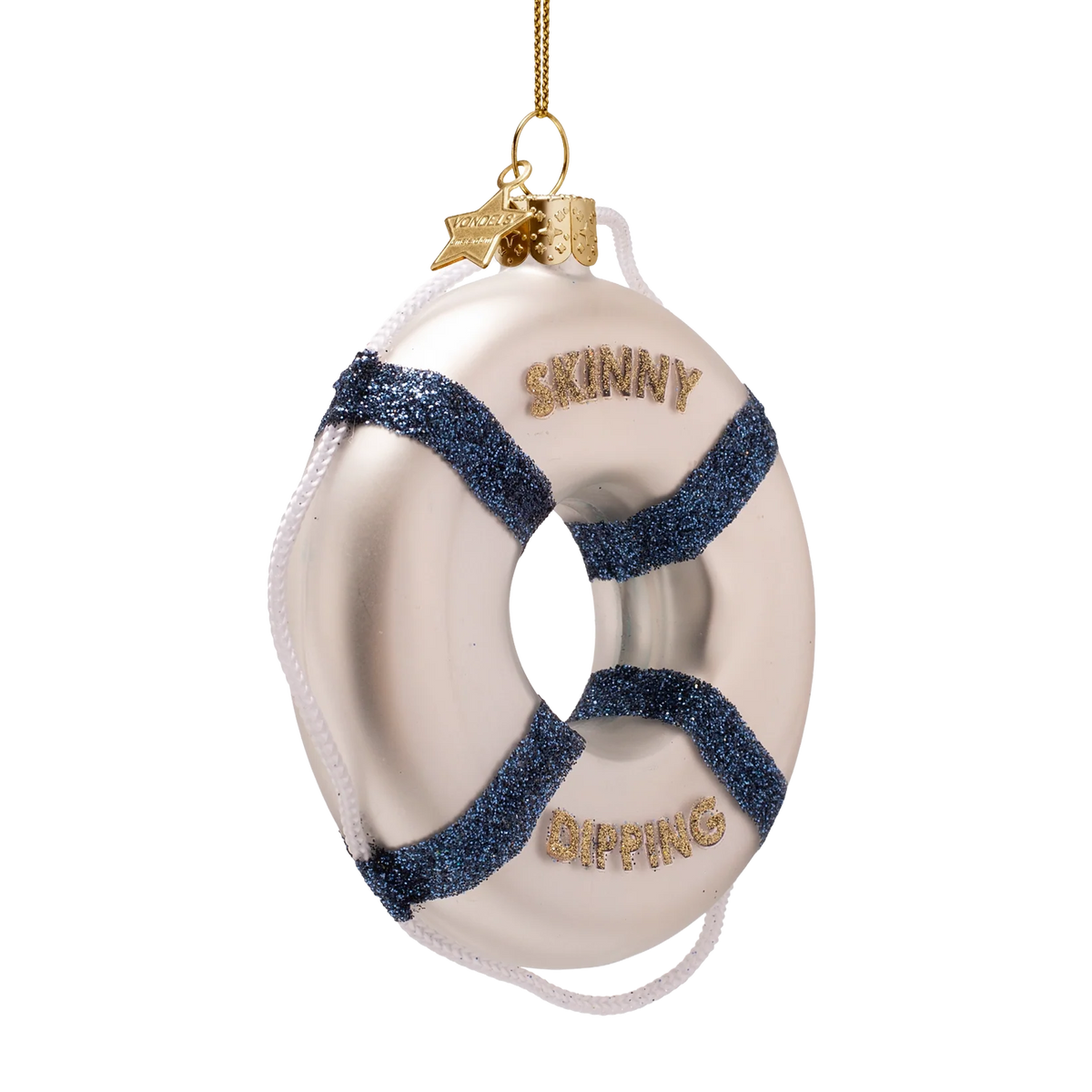 Ornament glass lifebuoy skinny dipping