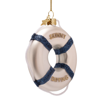 Ornament glass lifebuoy skinny dipping
