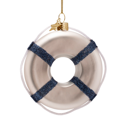 Ornament glass lifebuoy skinny dipping