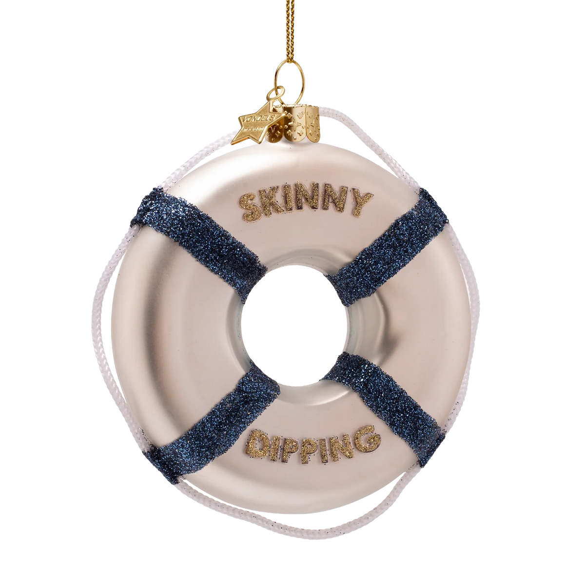 Ornament glass lifebuoy skinny dipping