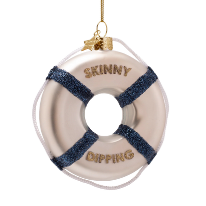 Ornament glass lifebuoy skinny dipping