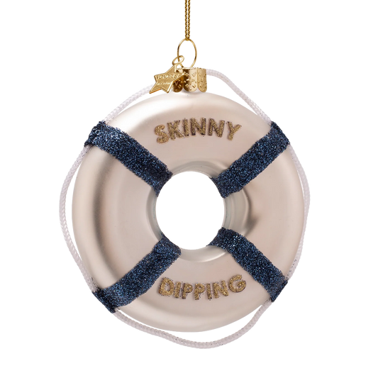 Ornament glass lifebuoy skinny dipping