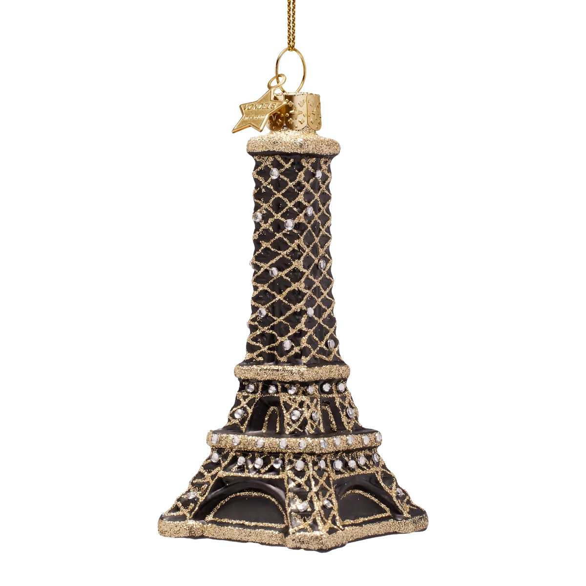 Ornament glass Eiffel tower black