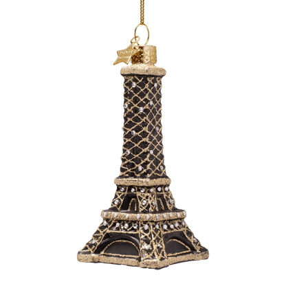 Ornament glass Eiffel tower black