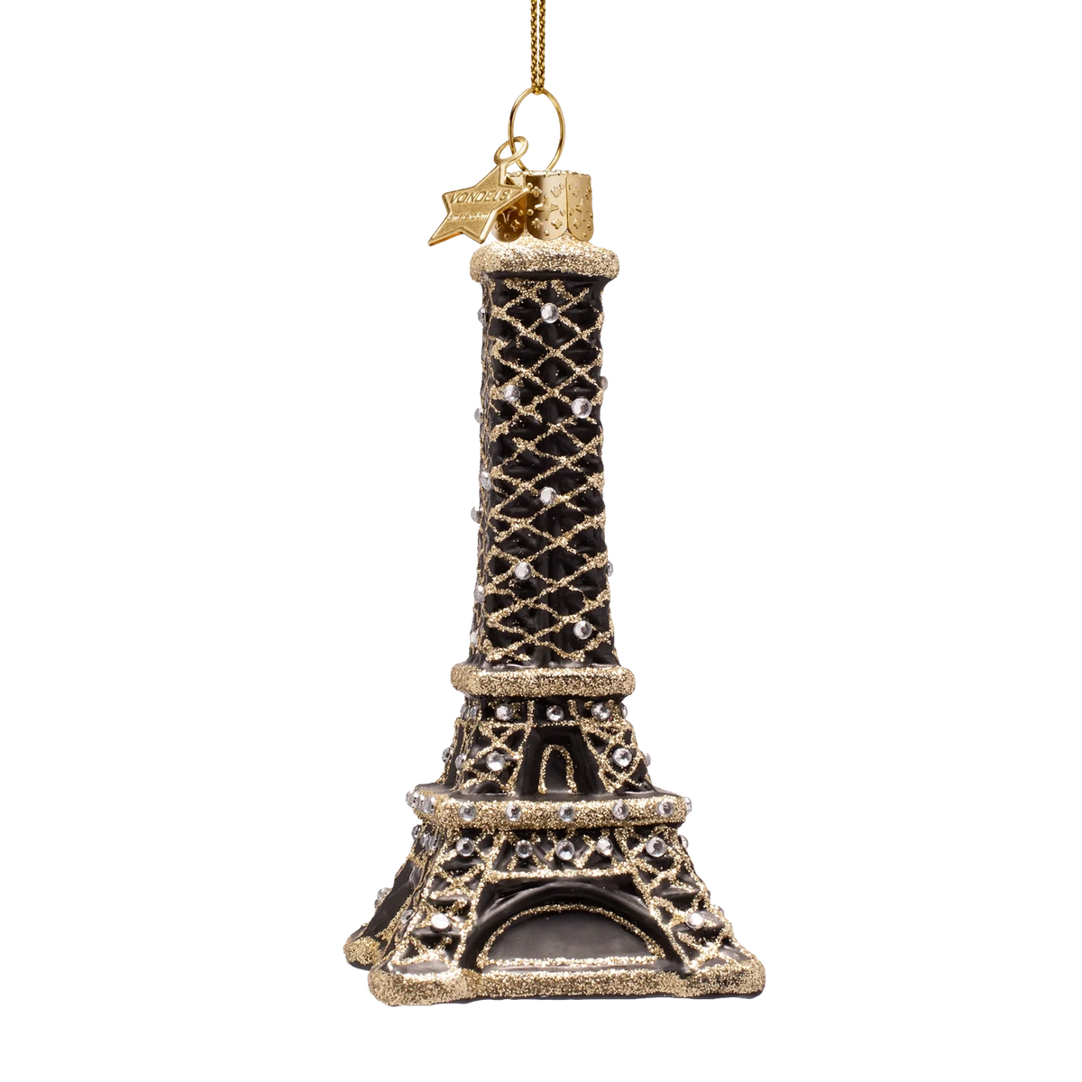 Ornament glass Eiffel tower black