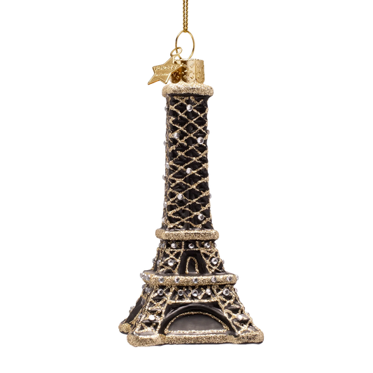 Ornament glass Eiffel tower black