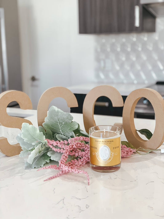 Recycled Cristal Candle: Grapefruit/Mango/Vanilla