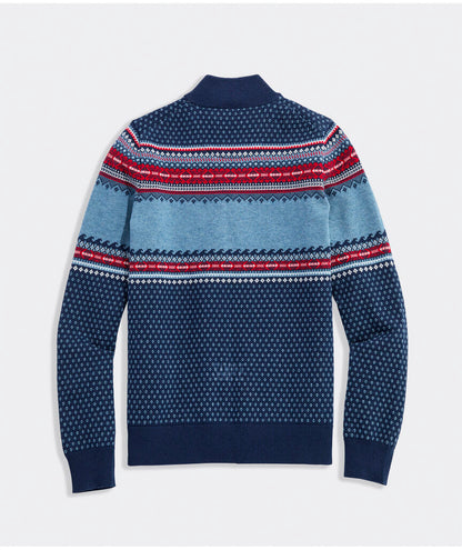 Boys' Fishing Fair Isle Quarter-Zip - Nautical Navy