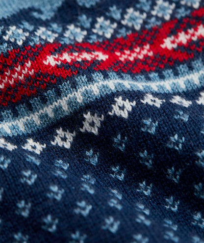 Boys' Fishing Fair Isle Quarter-Zip - Nautical Navy