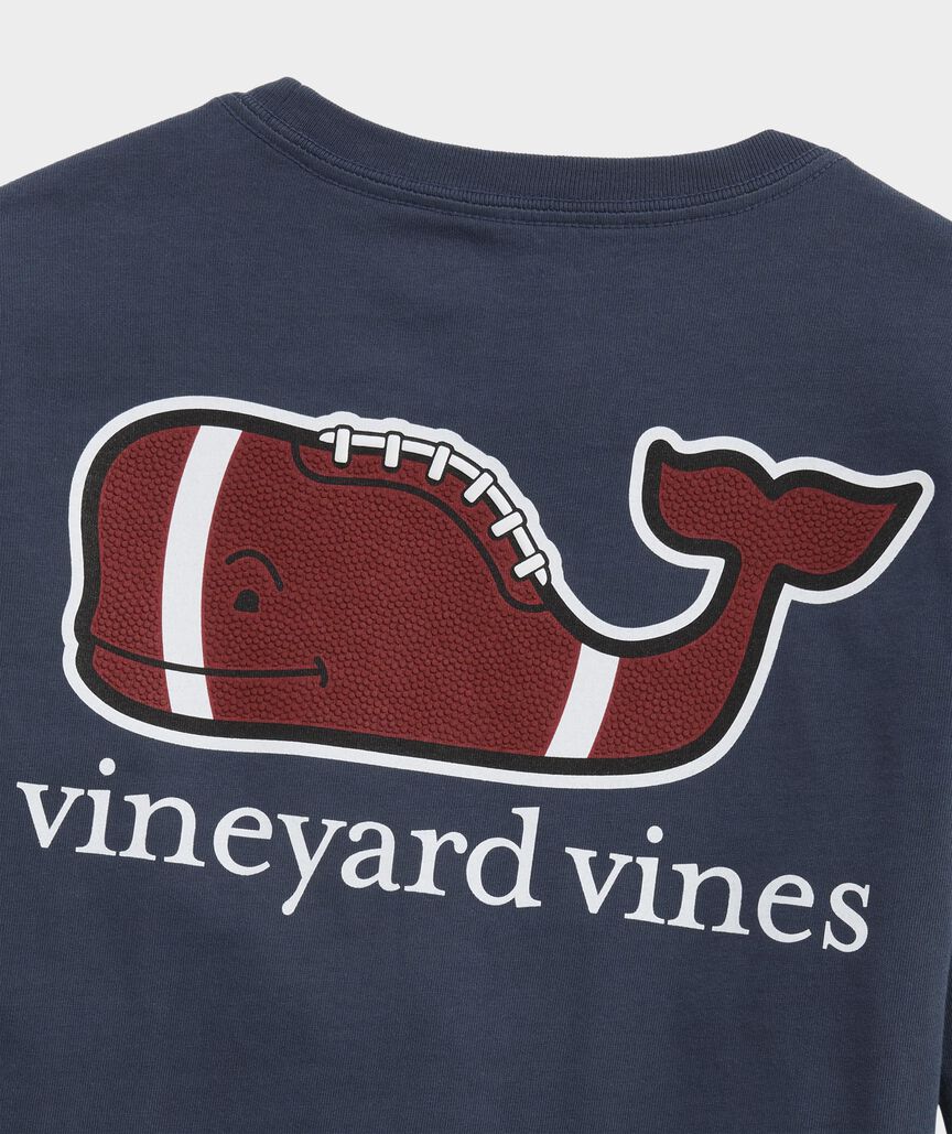 Boys' Football Whale Long-Sleeve Pocket Tee