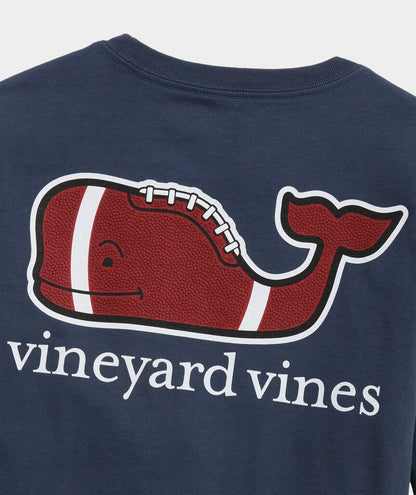 Boys' Football Whale Long-Sleeve Pocket Tee