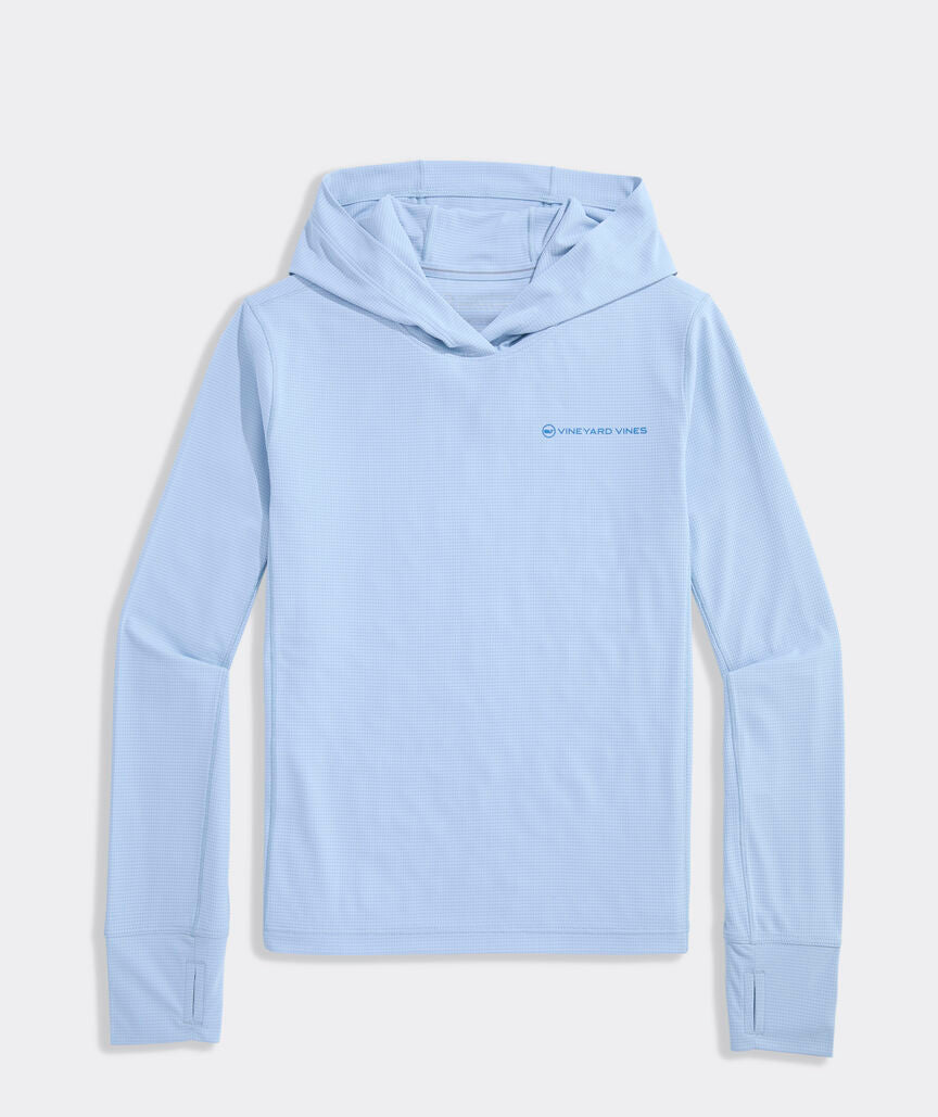 Boys' Sun Tech Hoodie Tee - Del Mar Blue