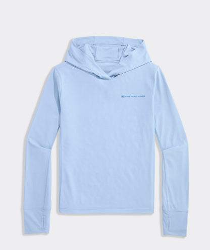 Boys' Sun Tech Hoodie Tee - Del Mar Blue
