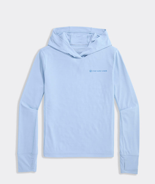Boys' Sun Tech Hoodie Tee - Del Mar Blue