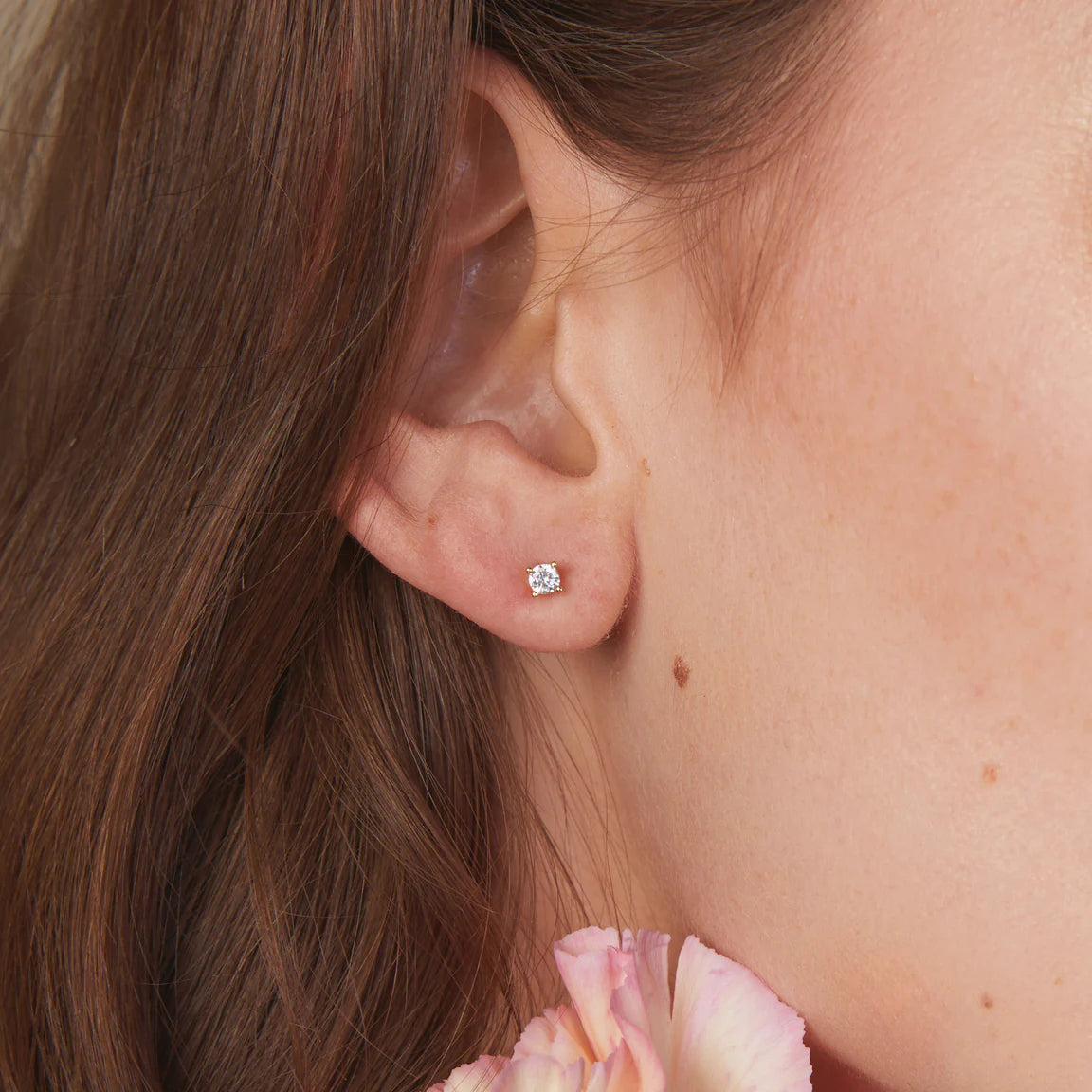 Petite Gold CZ Studs - 3MM