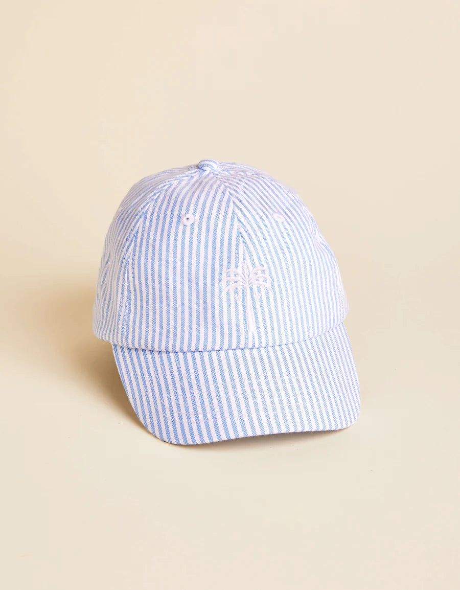 Baseball Hat Palm Tree/Blue Stripe