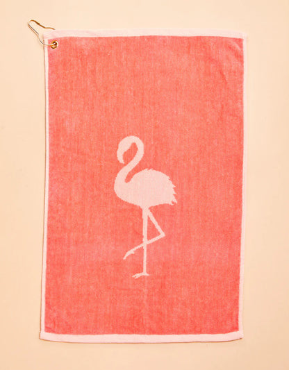 Golf Towel Flamingo