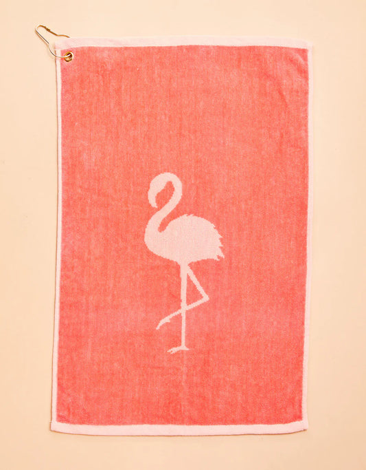 Golf Towel Flamingo