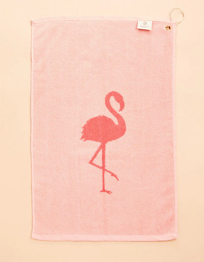 Golf Towel Flamingo