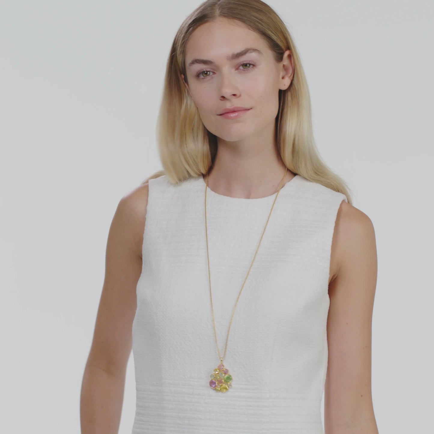 Kaleidoscope Statement Pendant - Iridescent Clear Crystal