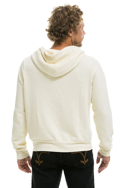 5 Stripe Hoodie - Vintage White/Blue