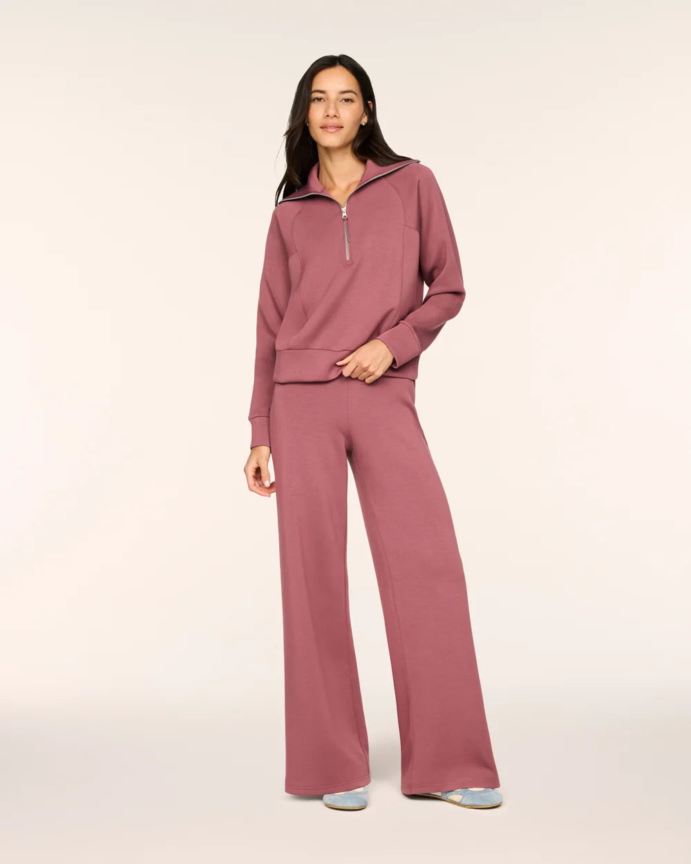 SPANX AirEssentials® Wide Leg Pant - Rum Raisin - PETITE LENGTH