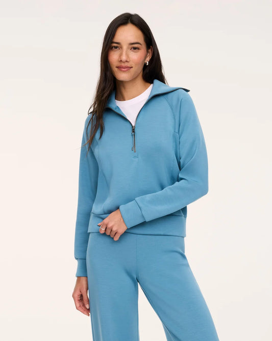 SPANX AirEssentials® Half Zip - Tidal Blue