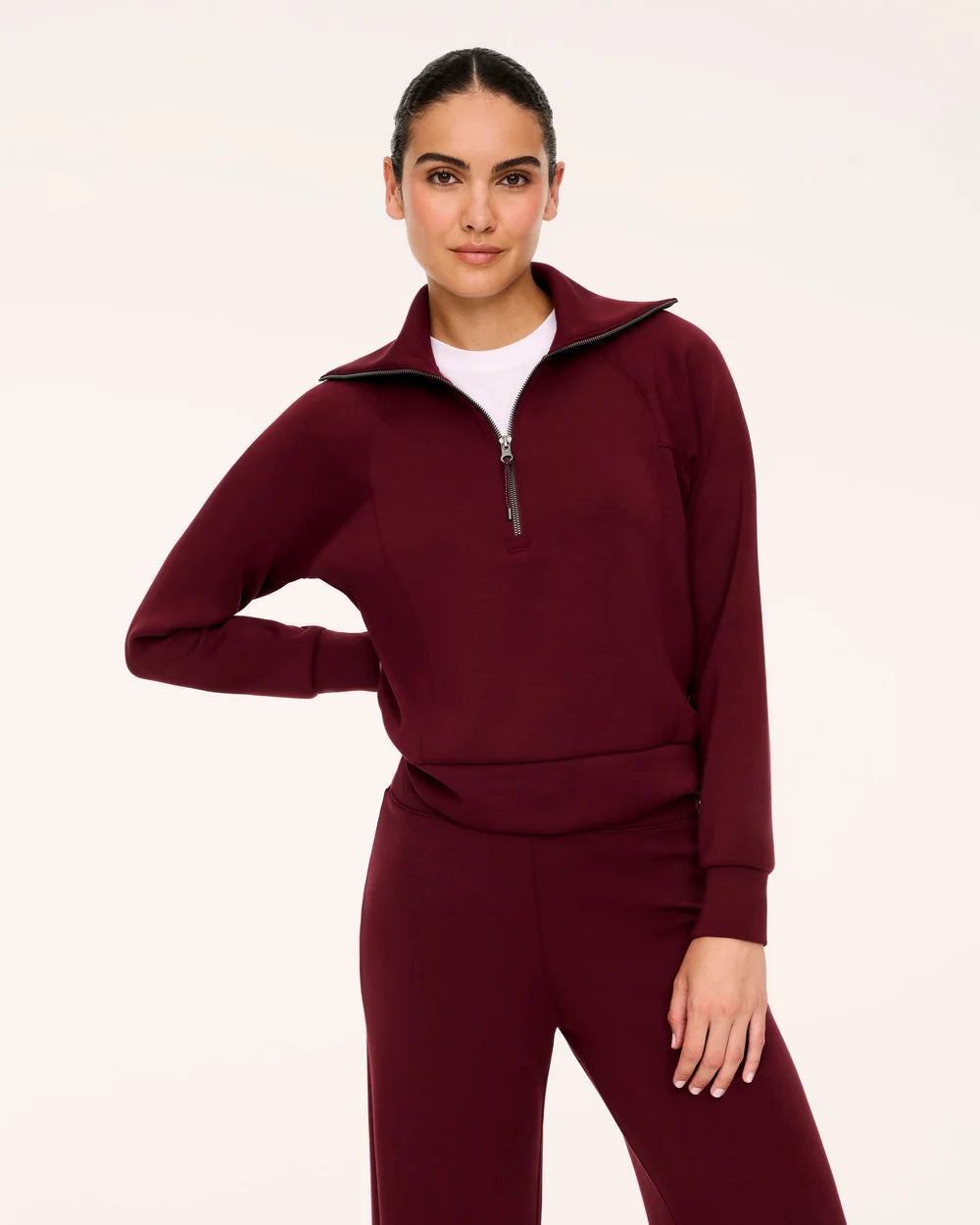 SPANX AirEssentials® Half Zip - Vino