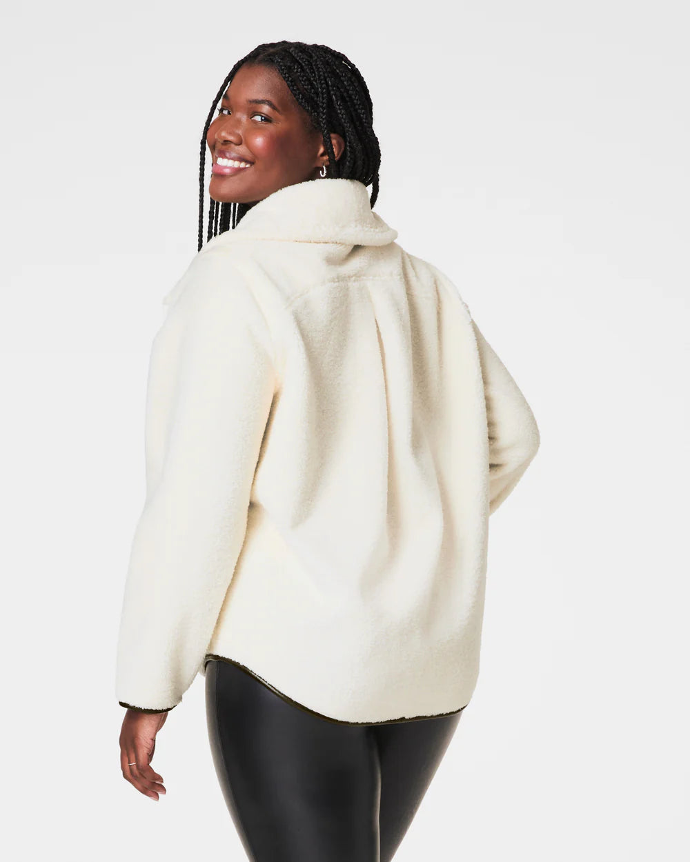 SPANX® Fleece Full Zip - Frosted Ivory