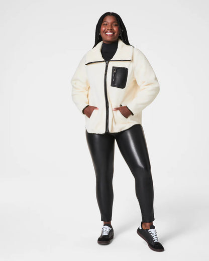 SPANX® Fleece Full Zip - Frosted Ivory
