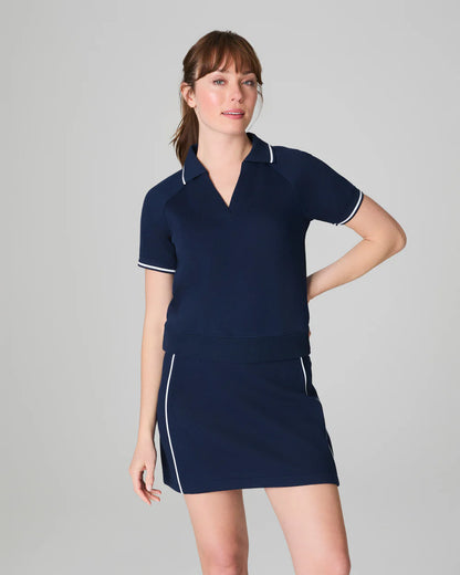 SPANX® AirEssentials Pique Polo Top - Timeless Navy