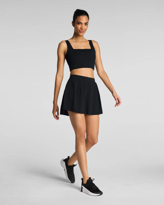 SPANXshape® BoostUp Pleated Skort, 14" - Very Black