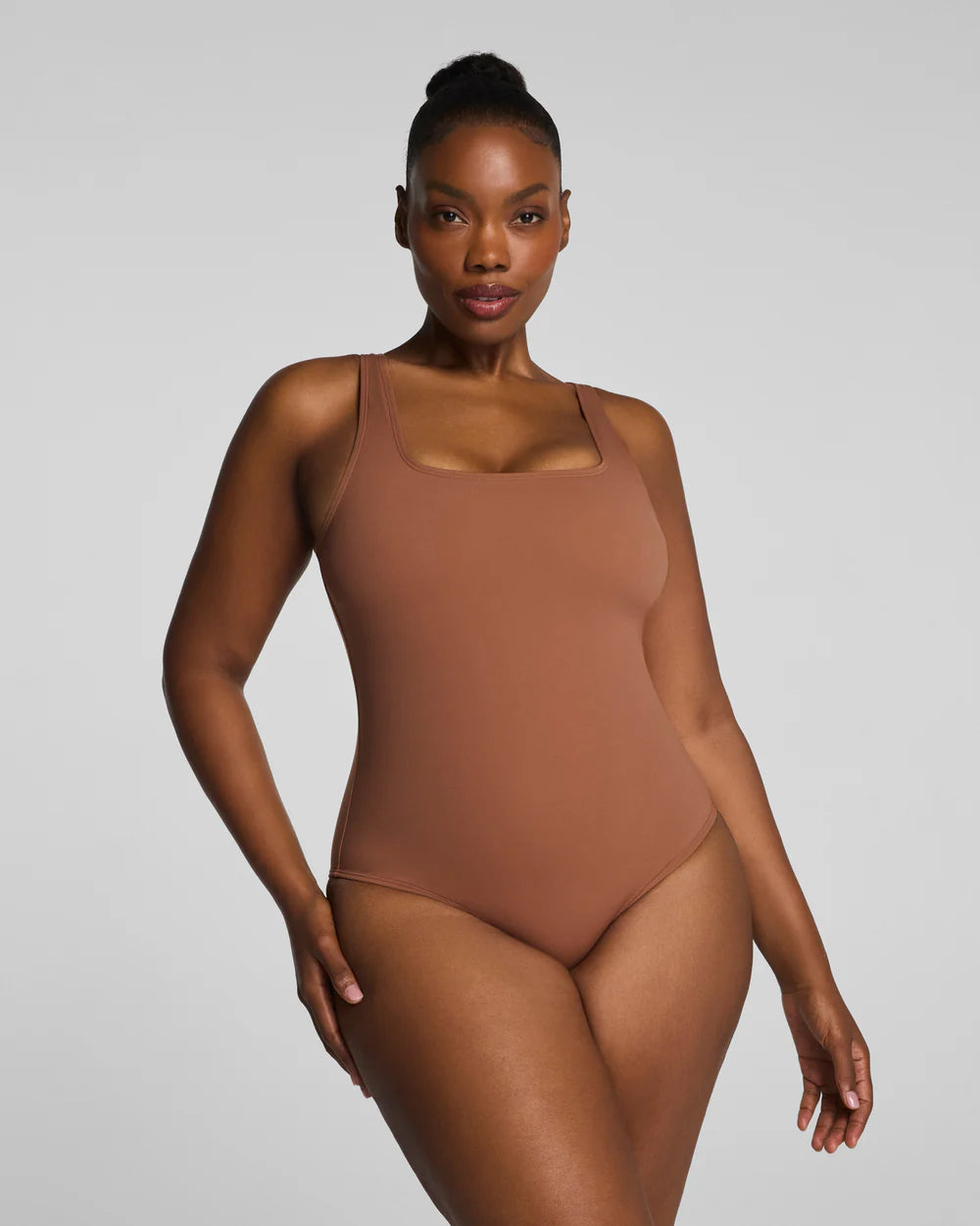 SPANXsculpt® Swim Square Neck One Piece - Caraway