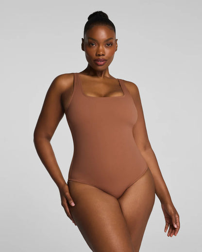 SPANXsculpt® Swim Square Neck One Piece - Caraway