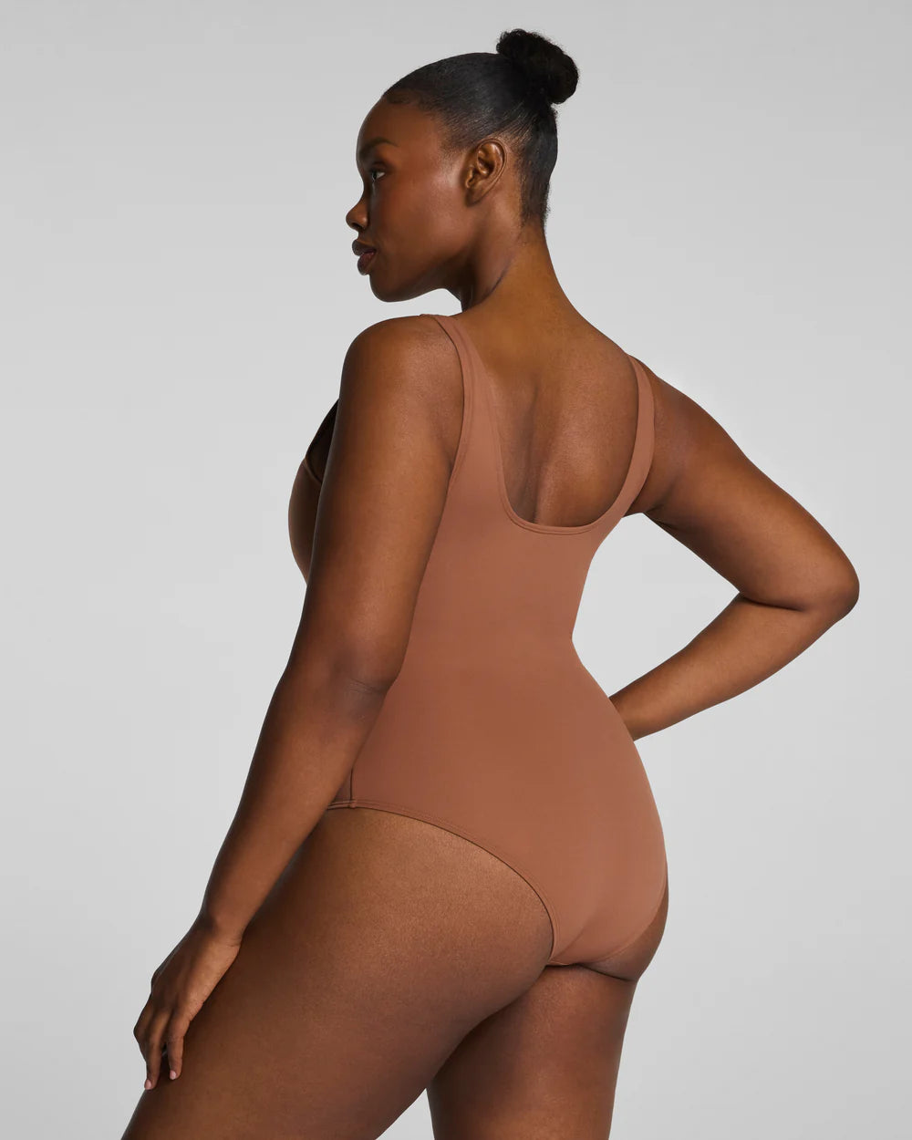 SPANXsculpt® Swim Square Neck One Piece - Caraway
